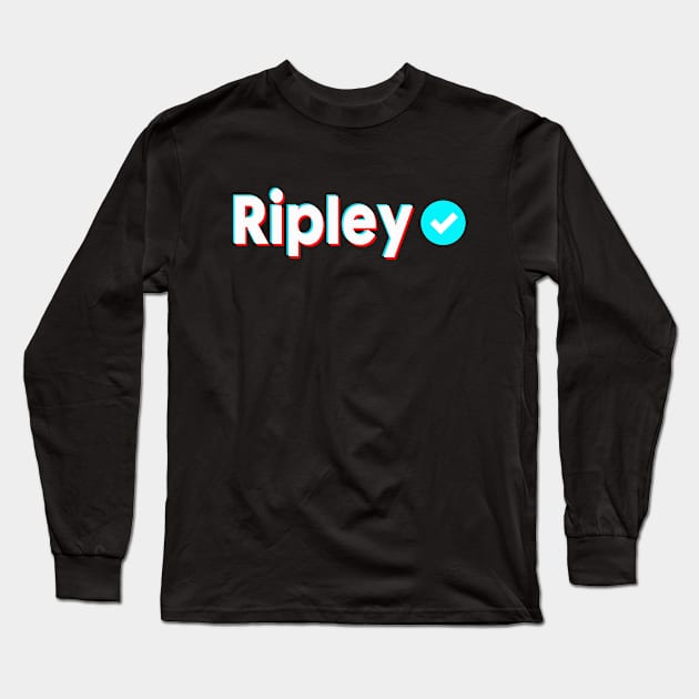 Ripley Name Verify Blue Check Ripley Name Gift Long Sleeve T-Shirt by Aprilgirls